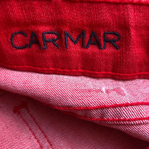 Carmar Red Denim Skinny Style Jeans, Size 25 - Picture 4 of 7